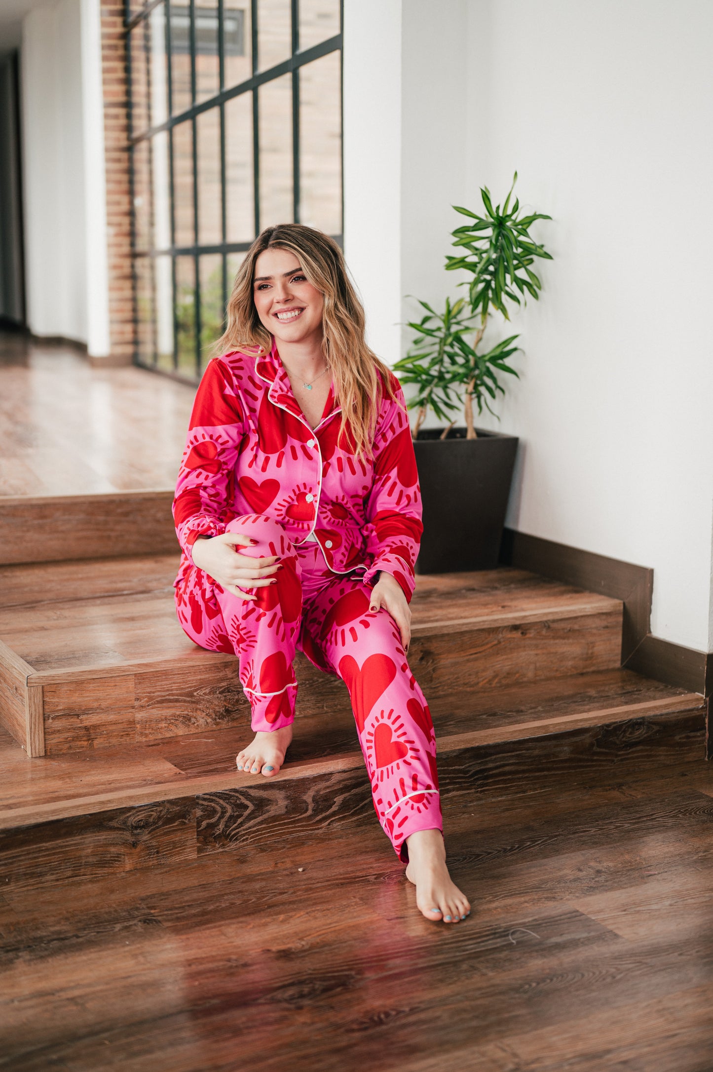 Amor Fucsia - Camisa Manga Larga y Pantalon Maternidad