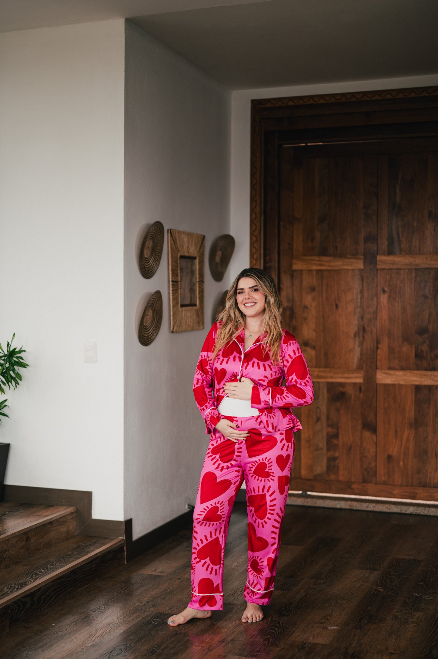 Amor Fucsia - Camisa Manga Larga y Pantalon Maternidad