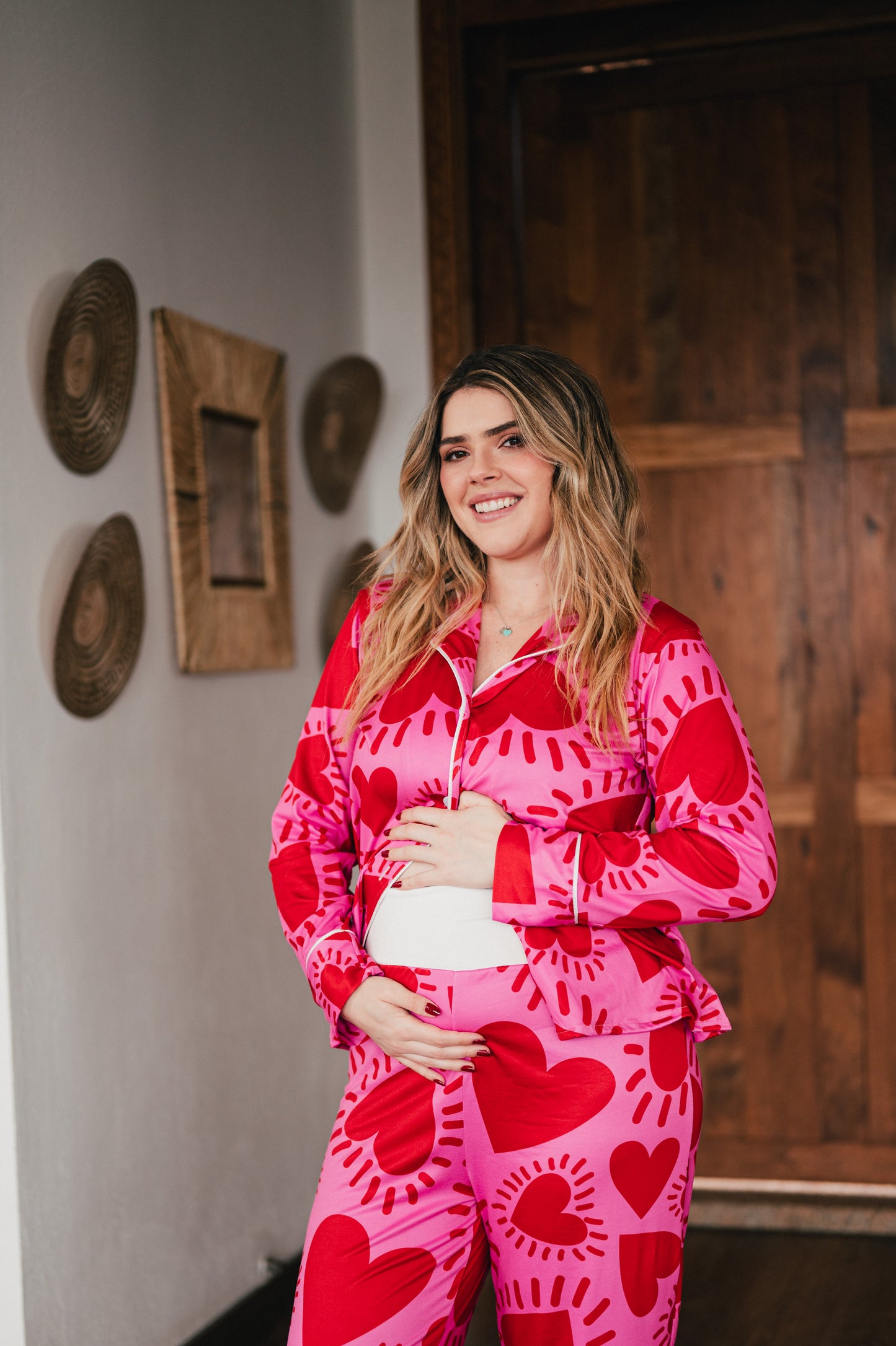 Amor Fucsia - Camisa Manga Larga y Pantalon Maternidad