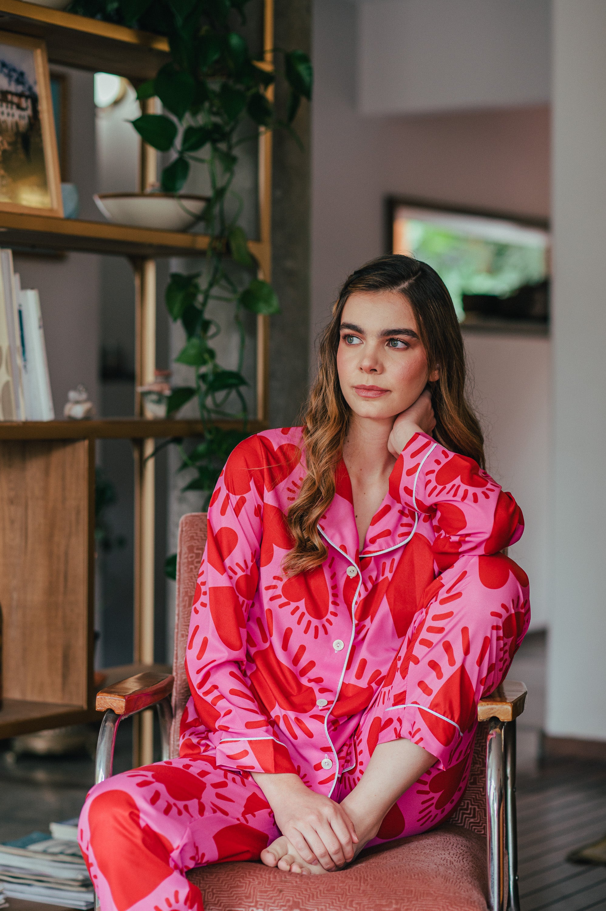 Amor Fucsia - Camisa Manga Larga y Pantalon READY TO SHIP