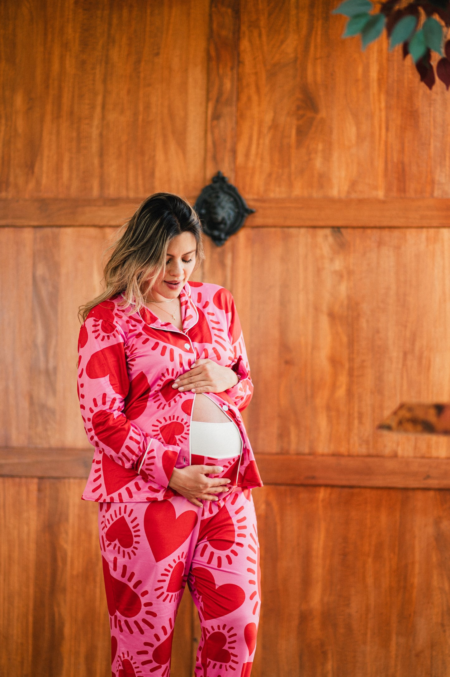 Amor Fucsia - Camisa Manga Larga y Pantalon Maternidad