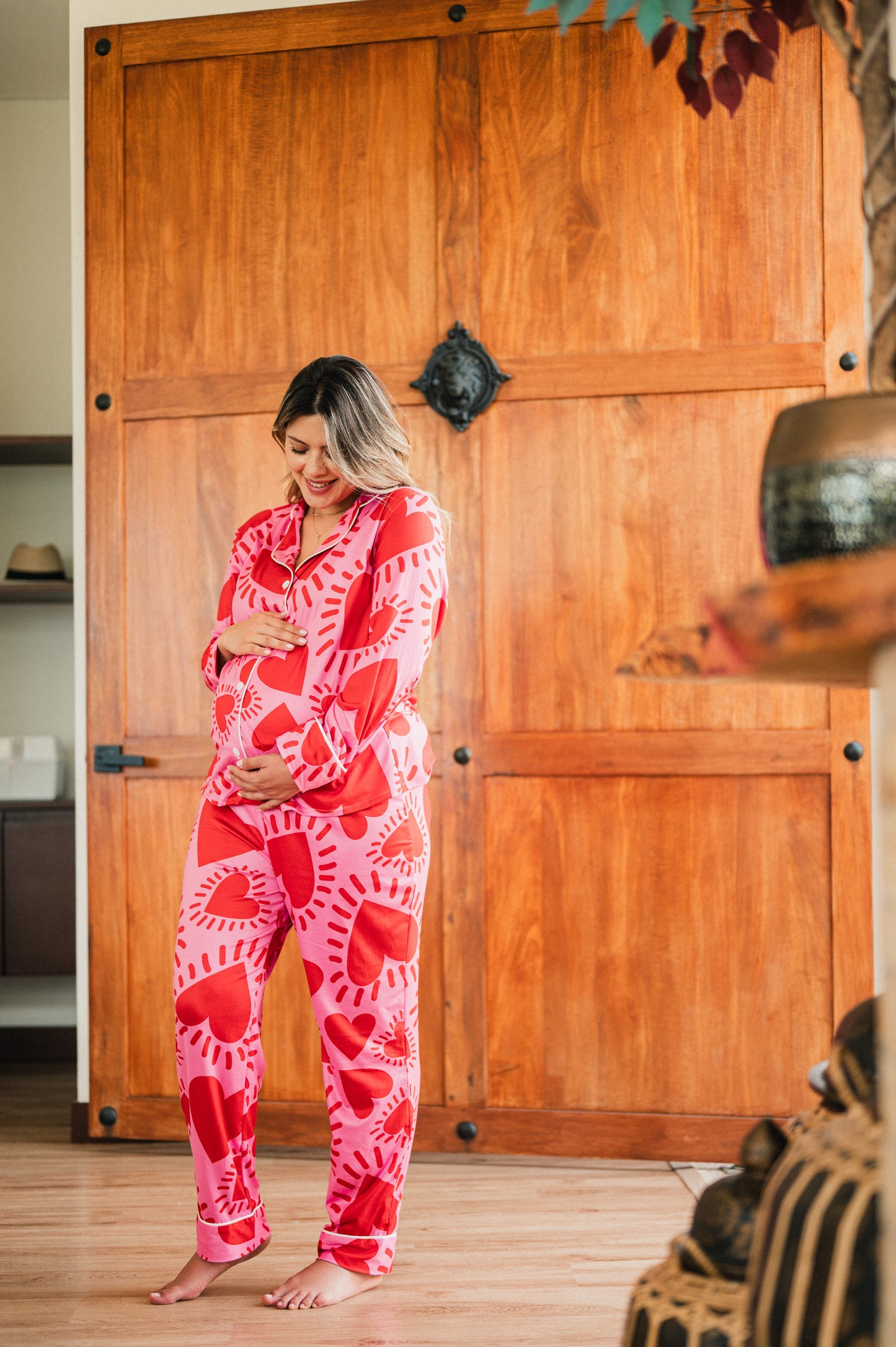 Amor Fucsia - Camisa Manga Larga y Pantalon Maternidad