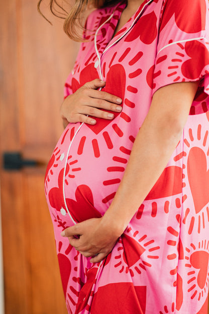 Amor Fucsia - Camison Manga Corta Maternidad