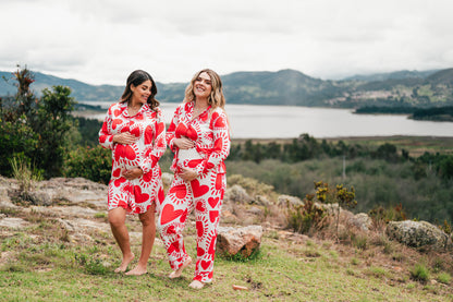 Amor Rojo - Camisa Manga Larga y Pantalon Maternidad
