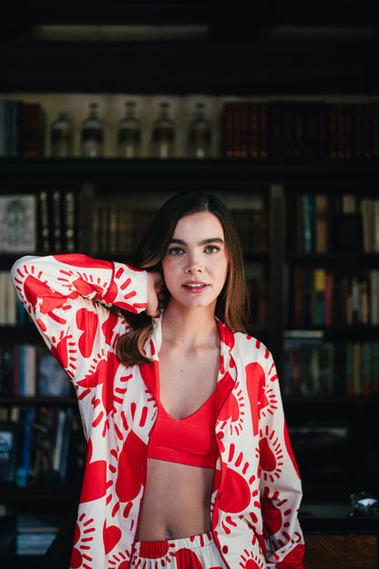 Amor Rojo - Camisa Manga Larga y Pantalon