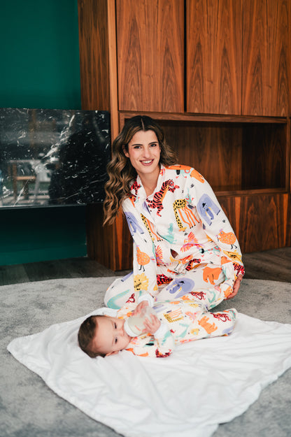 Animales de la Selva Print Pequeño - Baby Onesie
