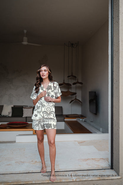 Bali Gris - Camisa Manga Corta y Short