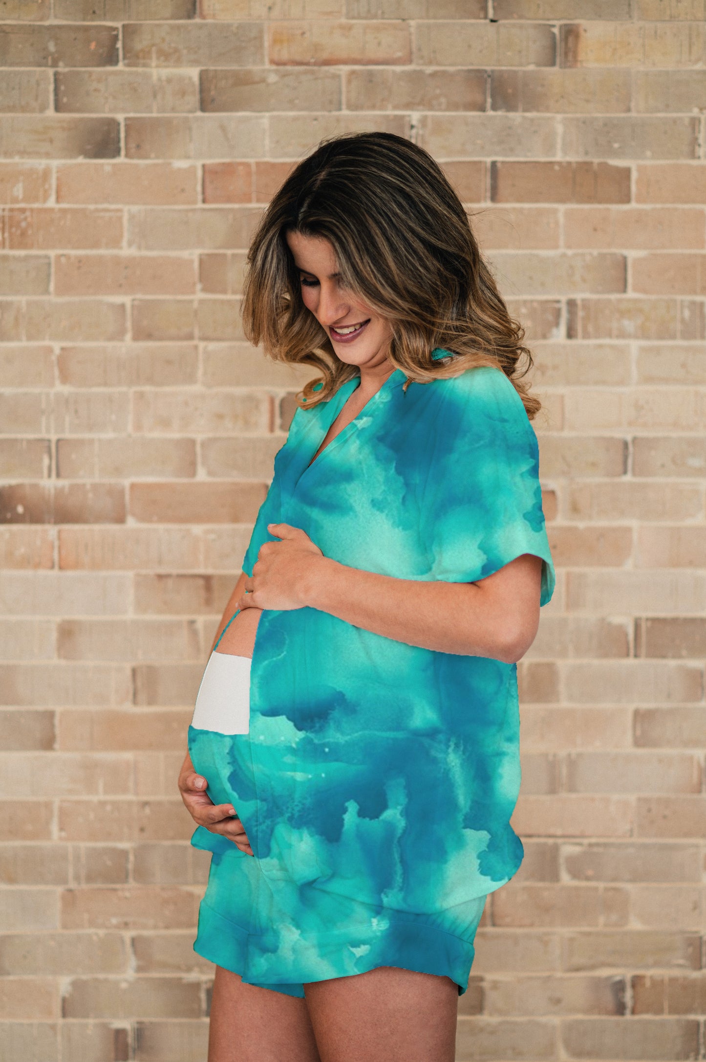 Blue Skecth - Camisa Manga Corta y Short Maternidad