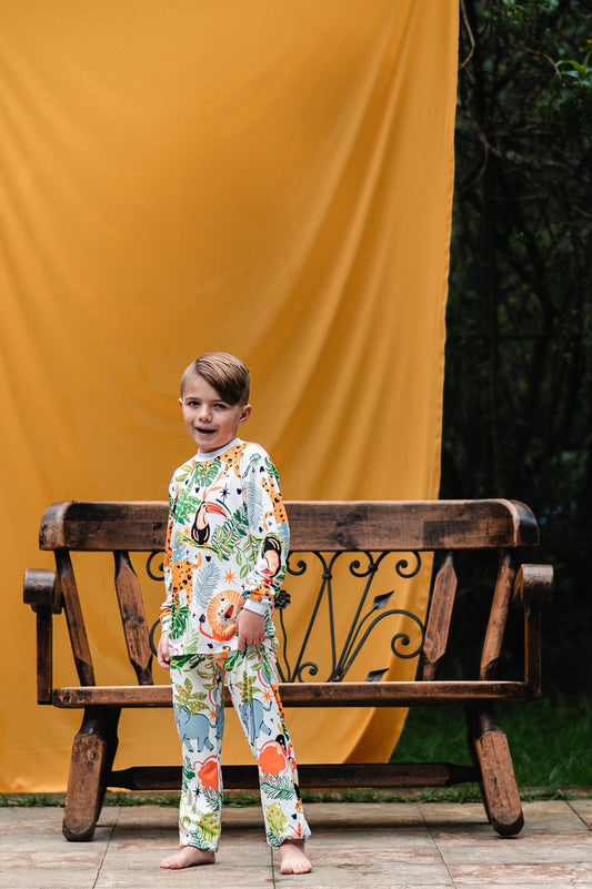 Bosque Tropical - KIDS: Cuello Redondo y Pantalon