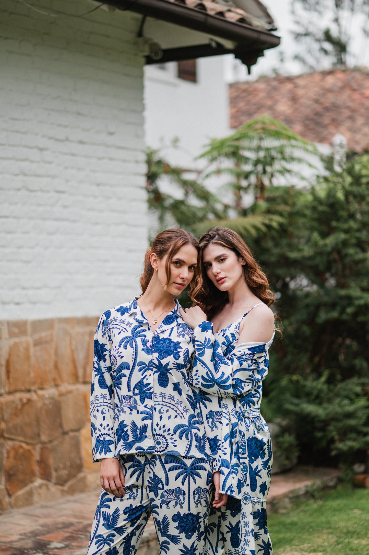Bali Azul - Camisa Manga Larga y Pantalon