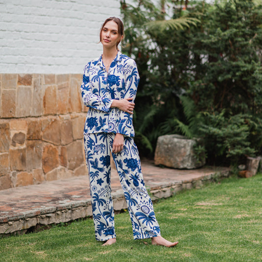 Bali Azul - Camisa Manga Larga y Pantalon READY TO SHIP