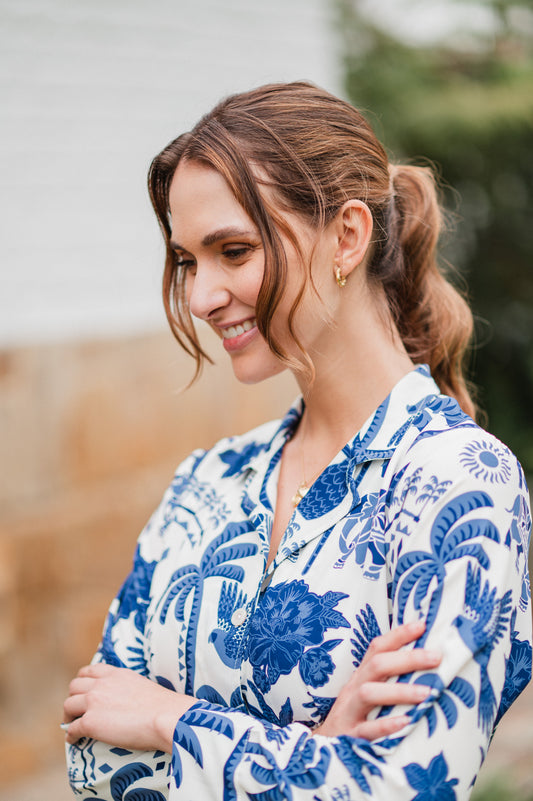 Bali Azul - Camisa Manga Larga y Pantalon