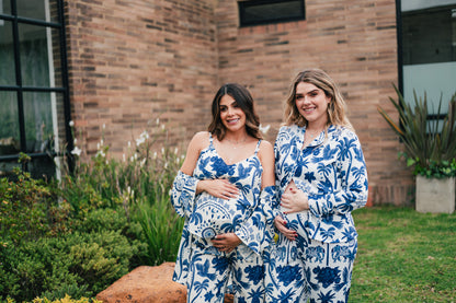 Bali Azul - TresPiezas, Levantadora, Tiritas Broche Maternidad y Pantalon Maternidad