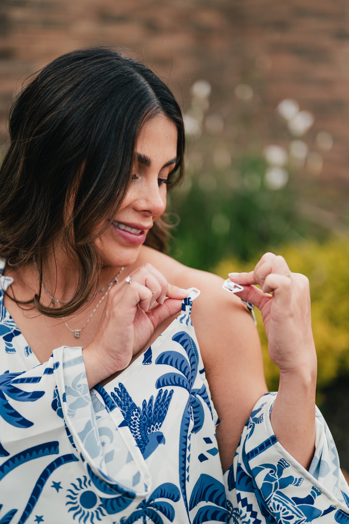 Bali Azul - TresPiezas, Levantadora, Tiritas Broche Maternidad y Pantalon Maternidad