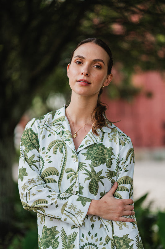 Bali Verde - Camisa Manga Larga y Pantalon
