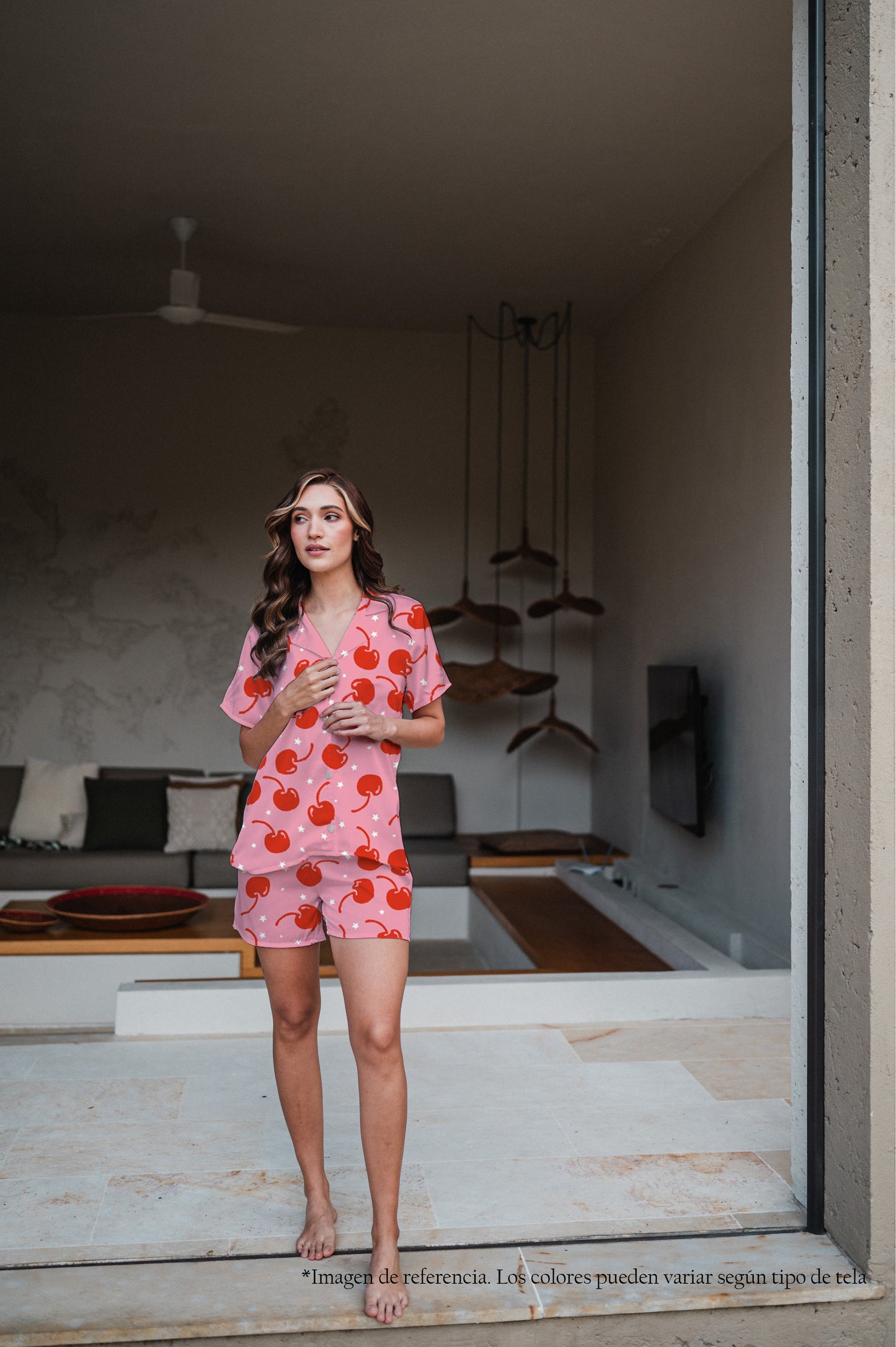 Cerezas Encantadas - Camisa Manga Corta y Short