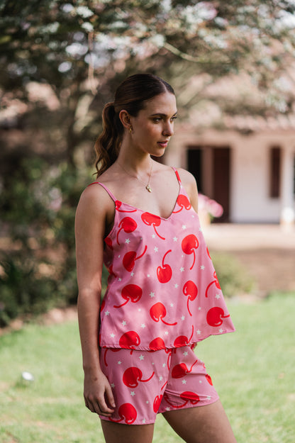 Cerezas Encantadas - Blusa de Tiritas y Short