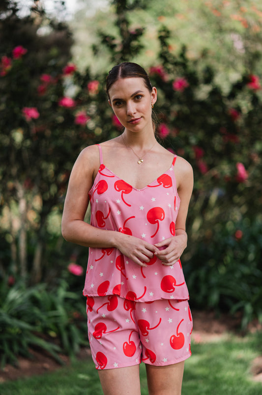 Cerezas Encantadas - Blusa de Tiritas y Short