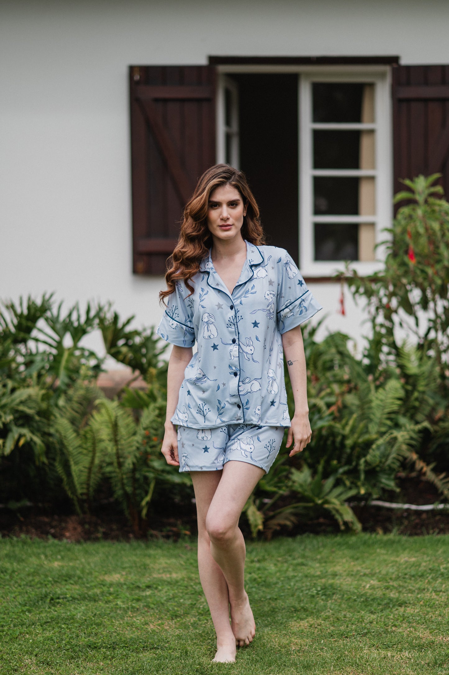 Conejito Azul - Camisa Manga Corta y Short