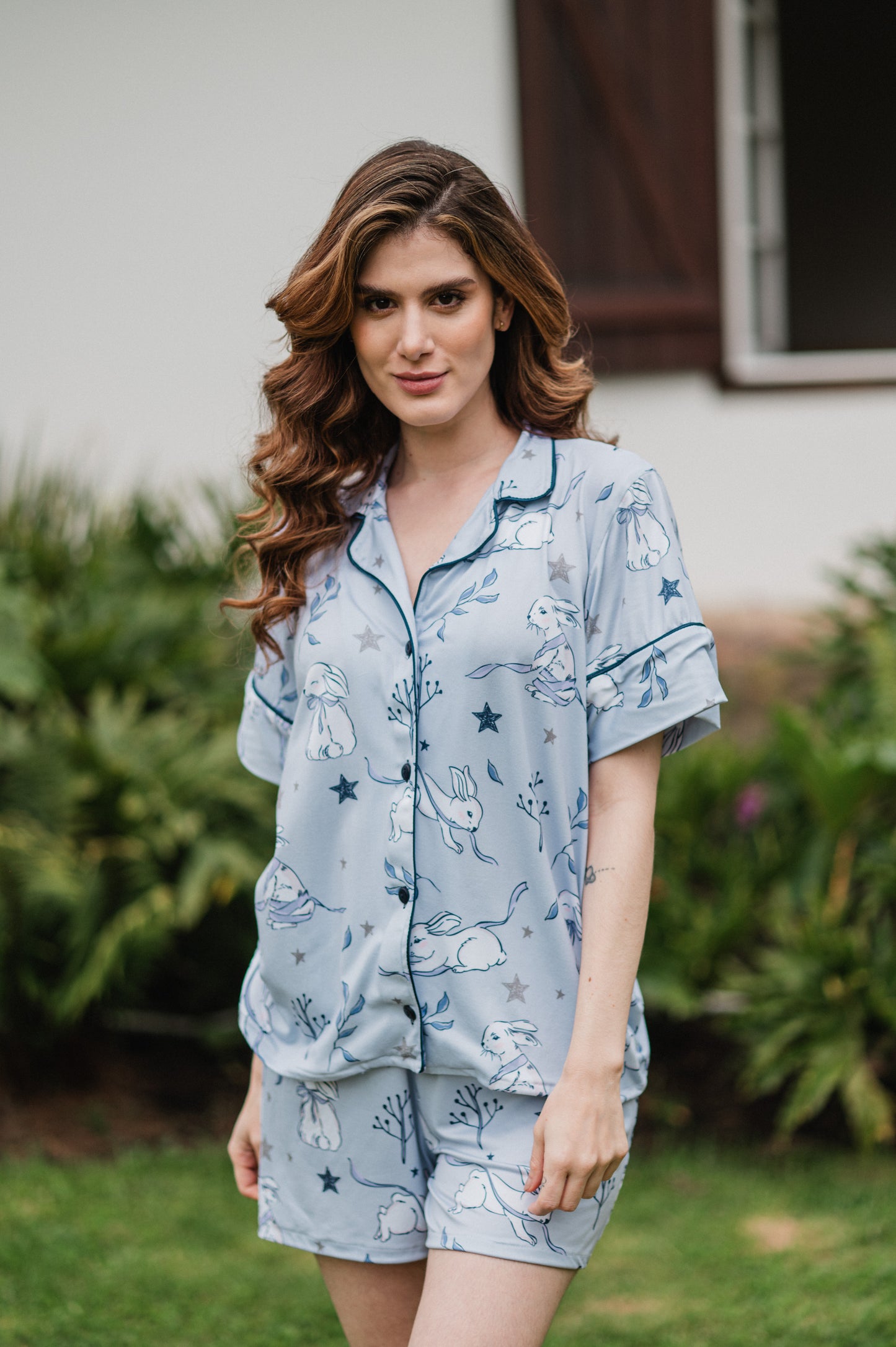 Conejito Azul - Camisa Manga Corta y Short