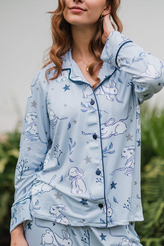 Conejito Azul - Camisa Manga Larga y Pantalon