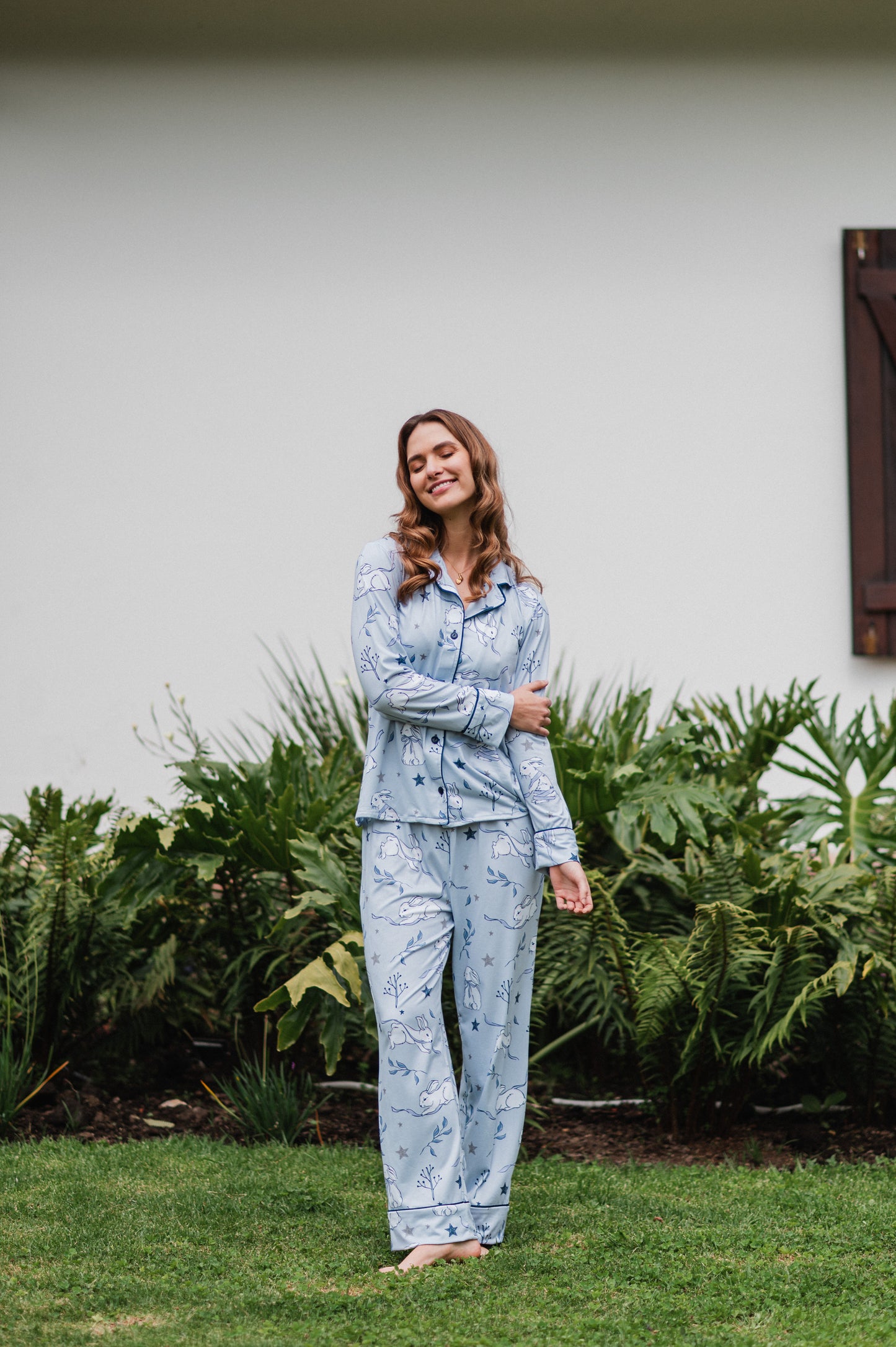 Conejito Azul - Camisa Manga Larga y Pantalon
