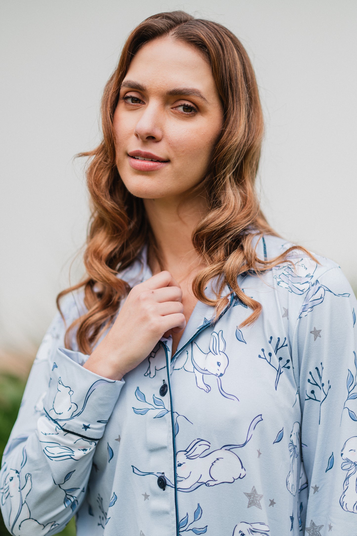 Conejito Azul - Camisa Manga Larga y Pantalon