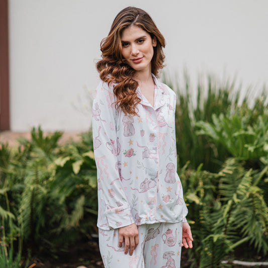 Conejito Rosa - Camisa Manga Larga y Pantalon READY TO SHIP