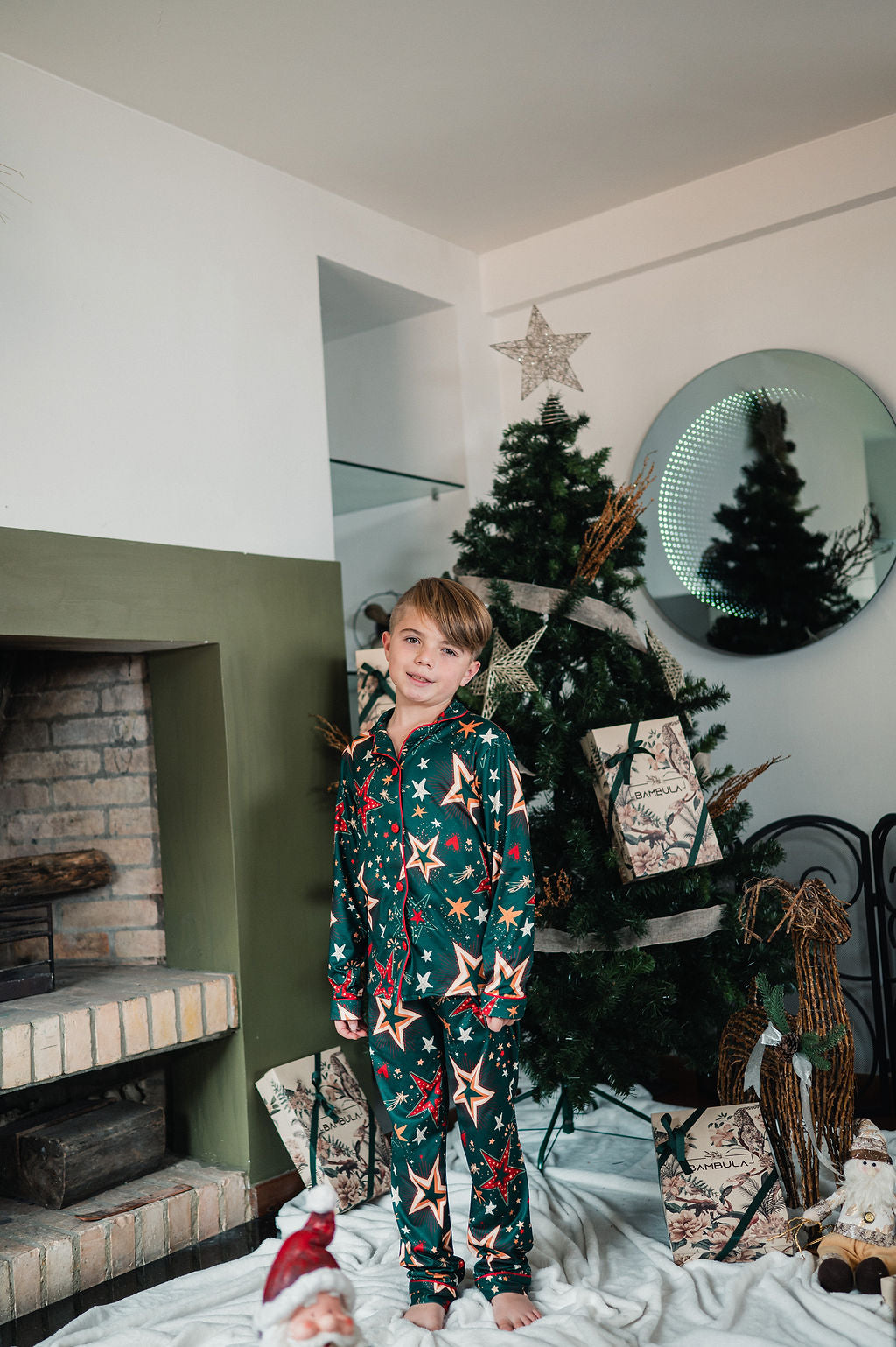 Estrella Magica Verde - KIDS: Camisa Manga Larga y Pantalon
