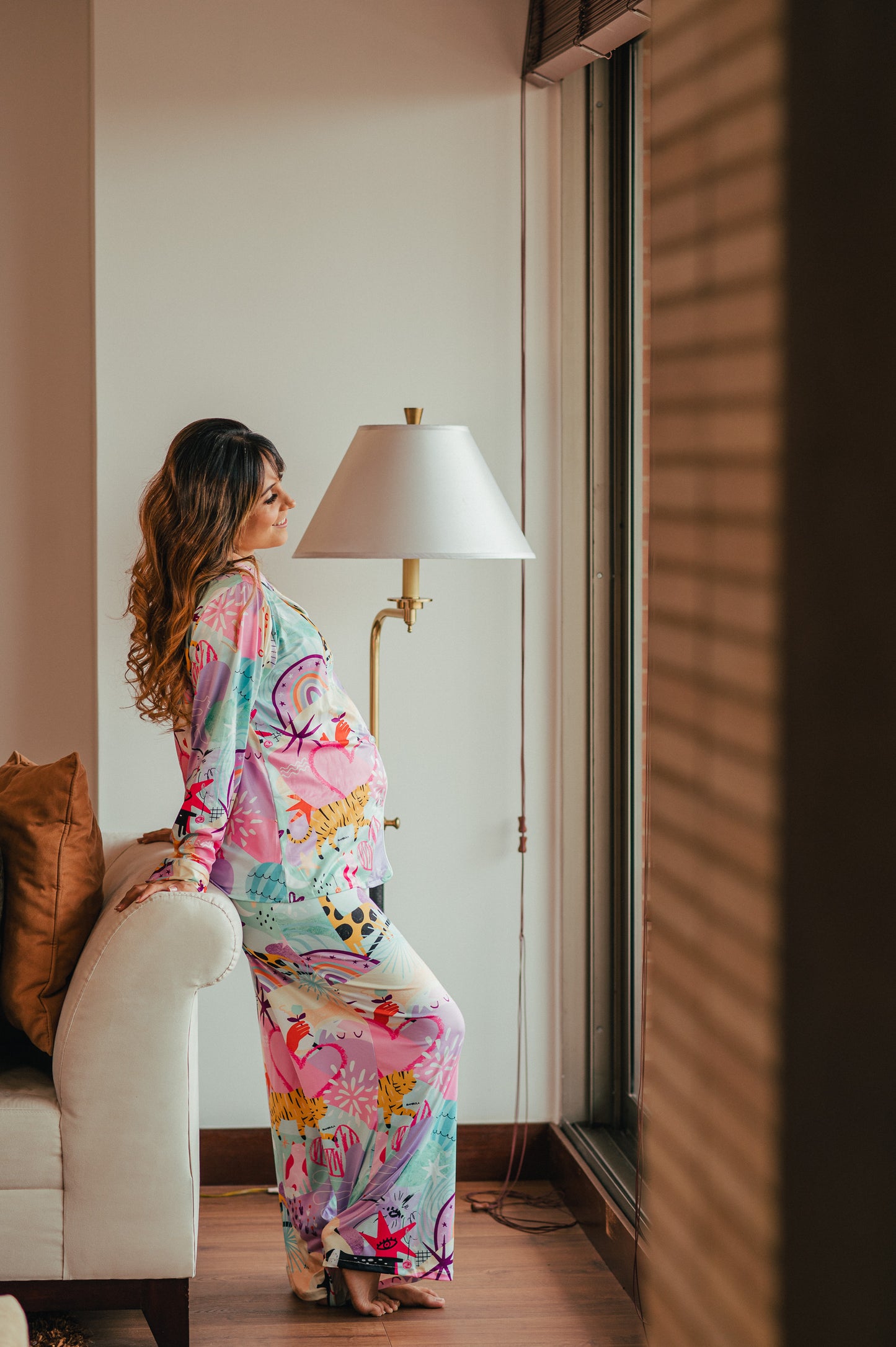 Fantasia - Camisa Manga Larga Y Pantalon Ancho Maternidad