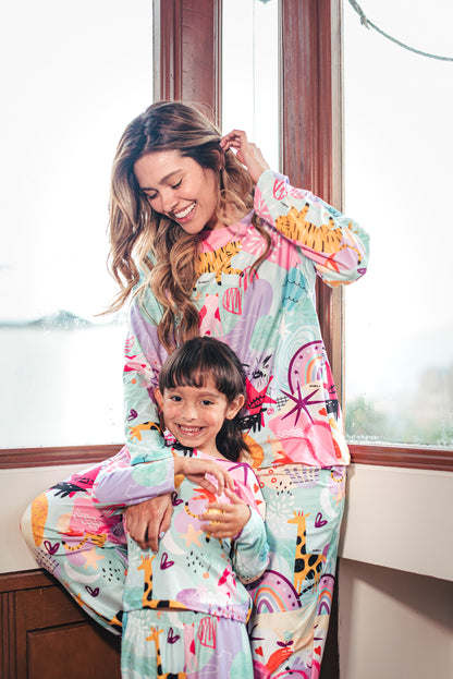 Fantasia Print Pequeño - KIDS: Cuello Redondo y Pantalon