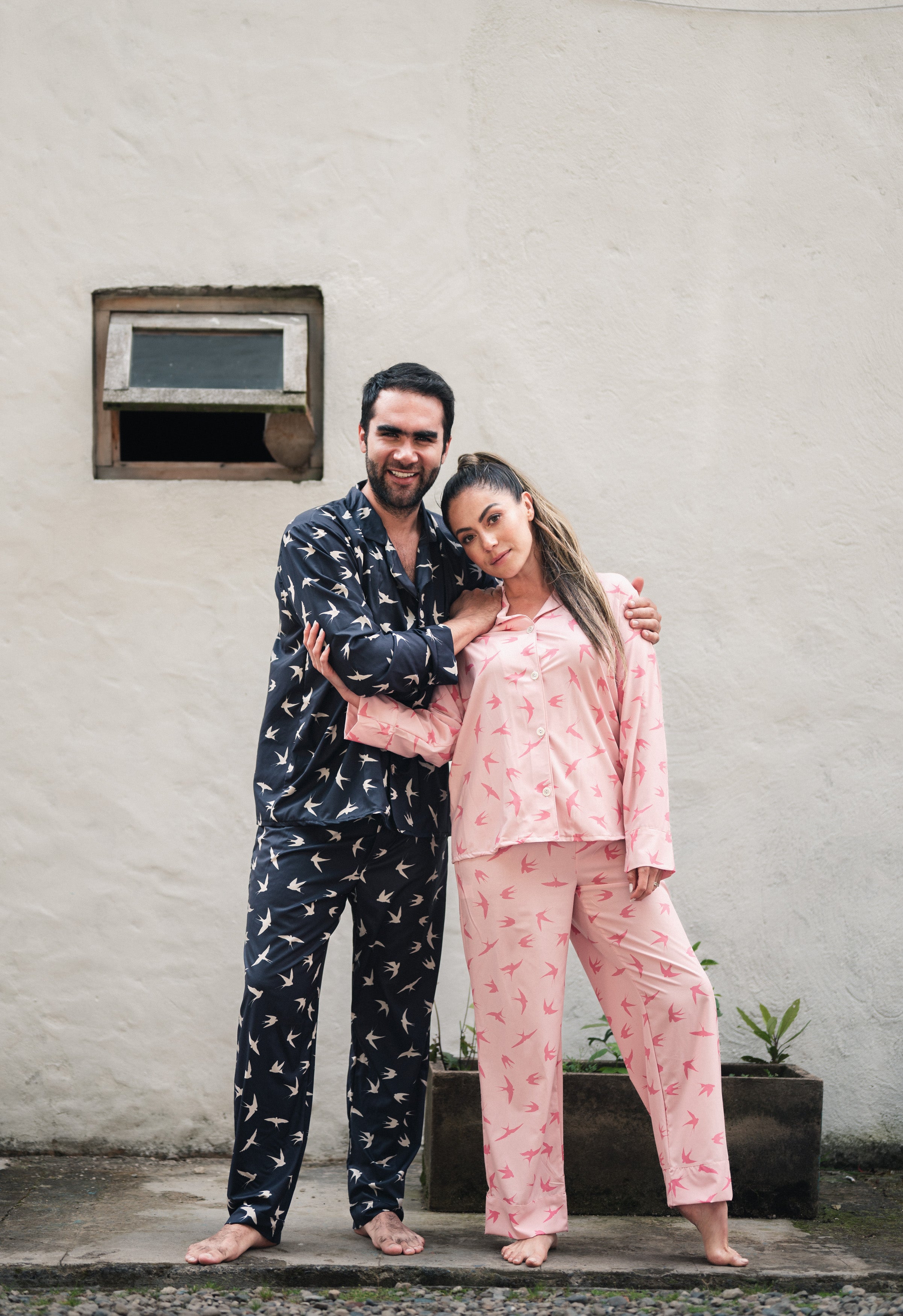 Golondrinas en Rosa - Camisa Manga Larga y Pantalon READY TO SHIP
