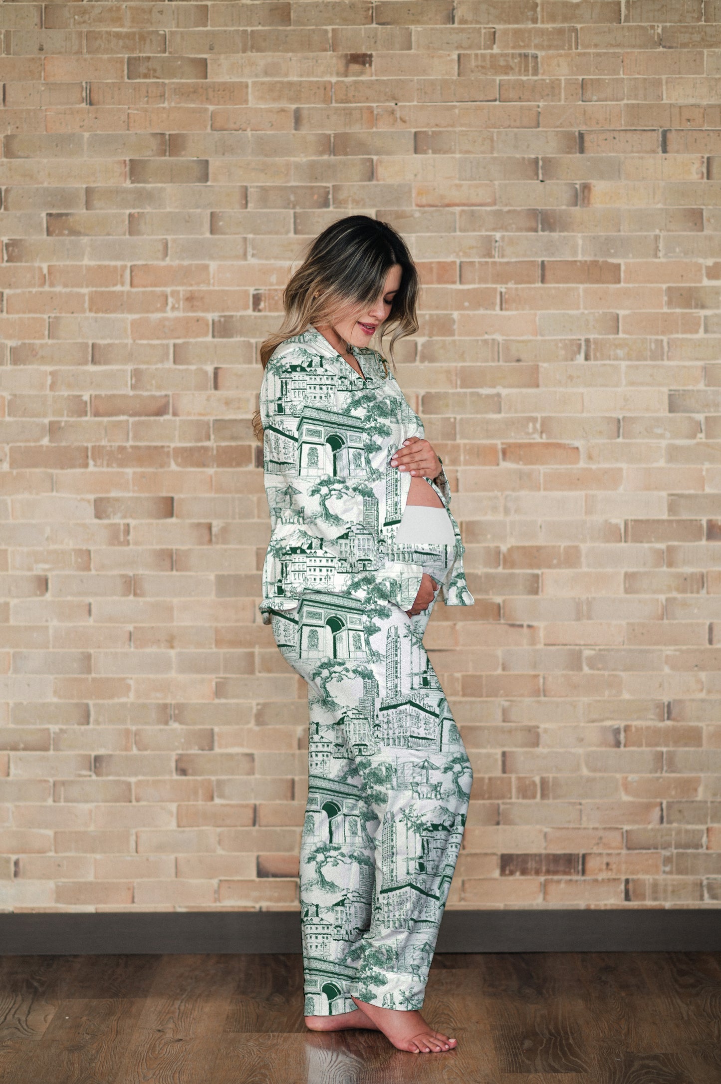 Green City - Camisa Manga Larga y Pantalon Maternidad