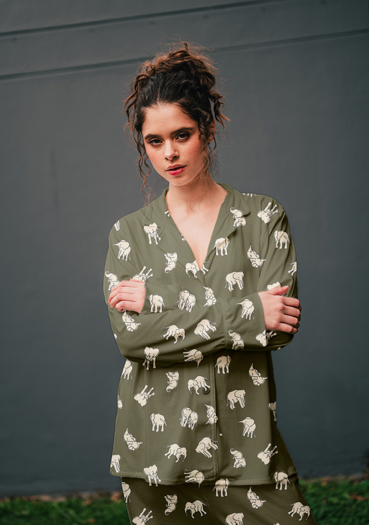 Green Elephants - Camisa Manga Larga y Pantalon