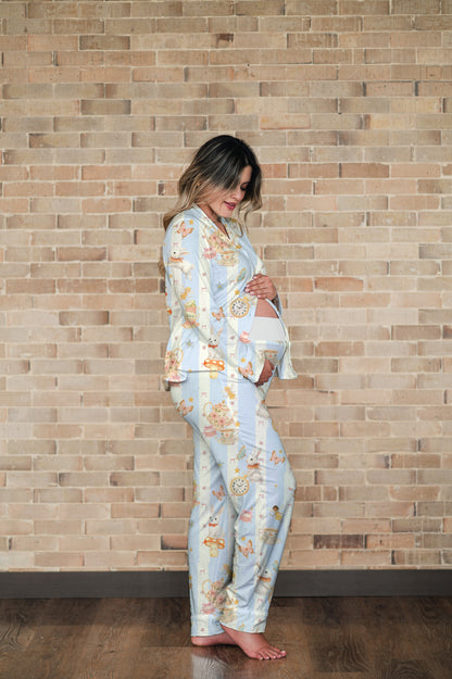 Hora del Té - Camisa Manga Larga y Pantalon Maternidad