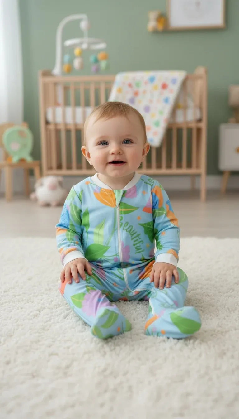 Happy Place Blue - Enterizo Bebe foto de cuerpo entero