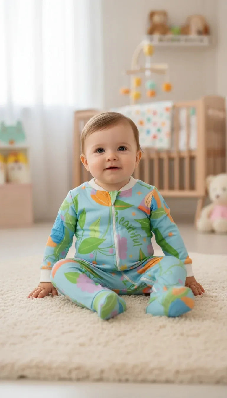 Happy Place Blue - Enterizo Bebe foto de cuerpo entero