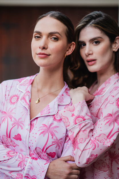 Isla Mujeres Rosa - Camisa Manga Larga y Pantalon