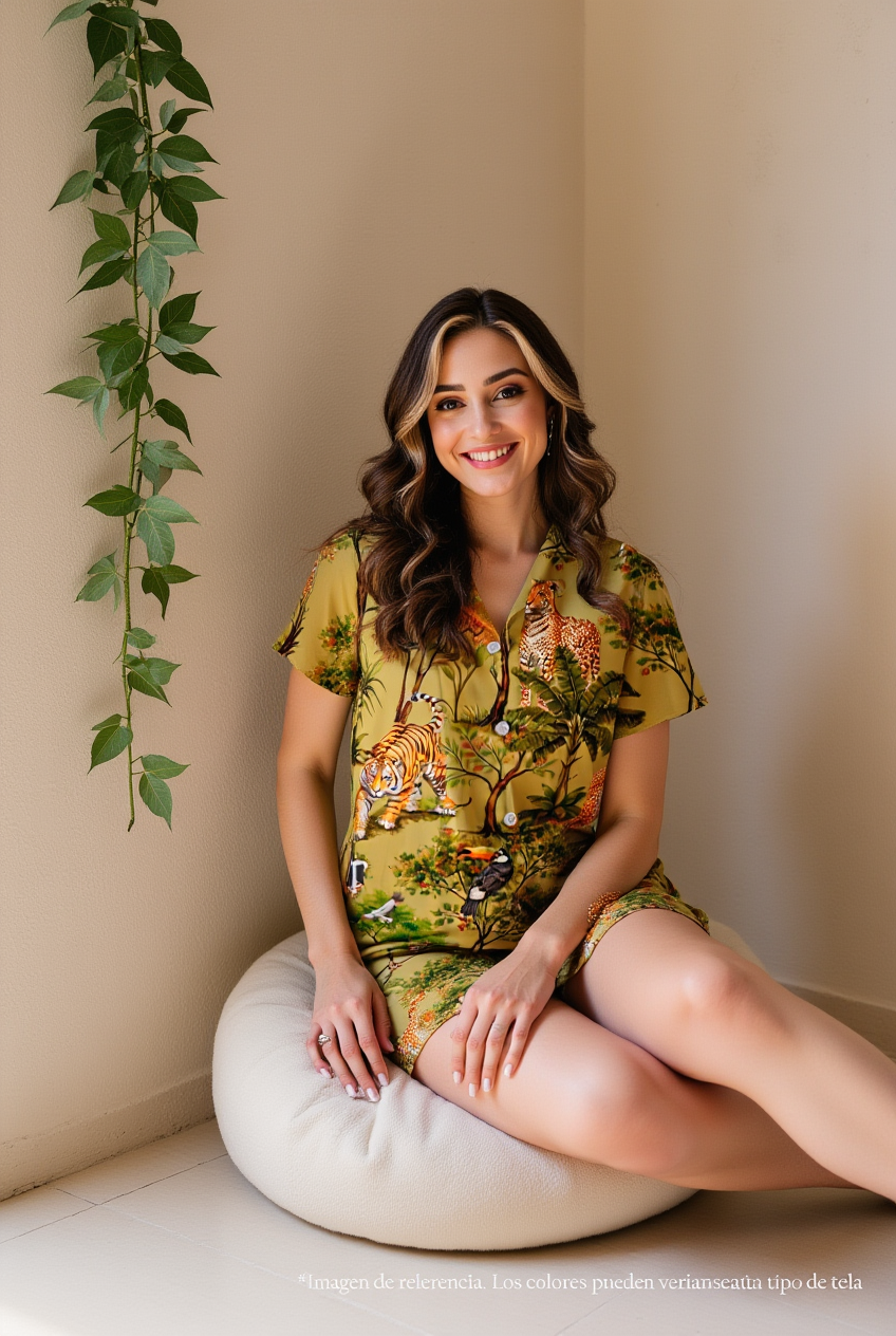 Jungla Oliva - Camisa Manga Corta y Short