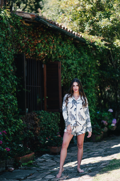 Jaguar Negro - Camisa Manga Larga y Short