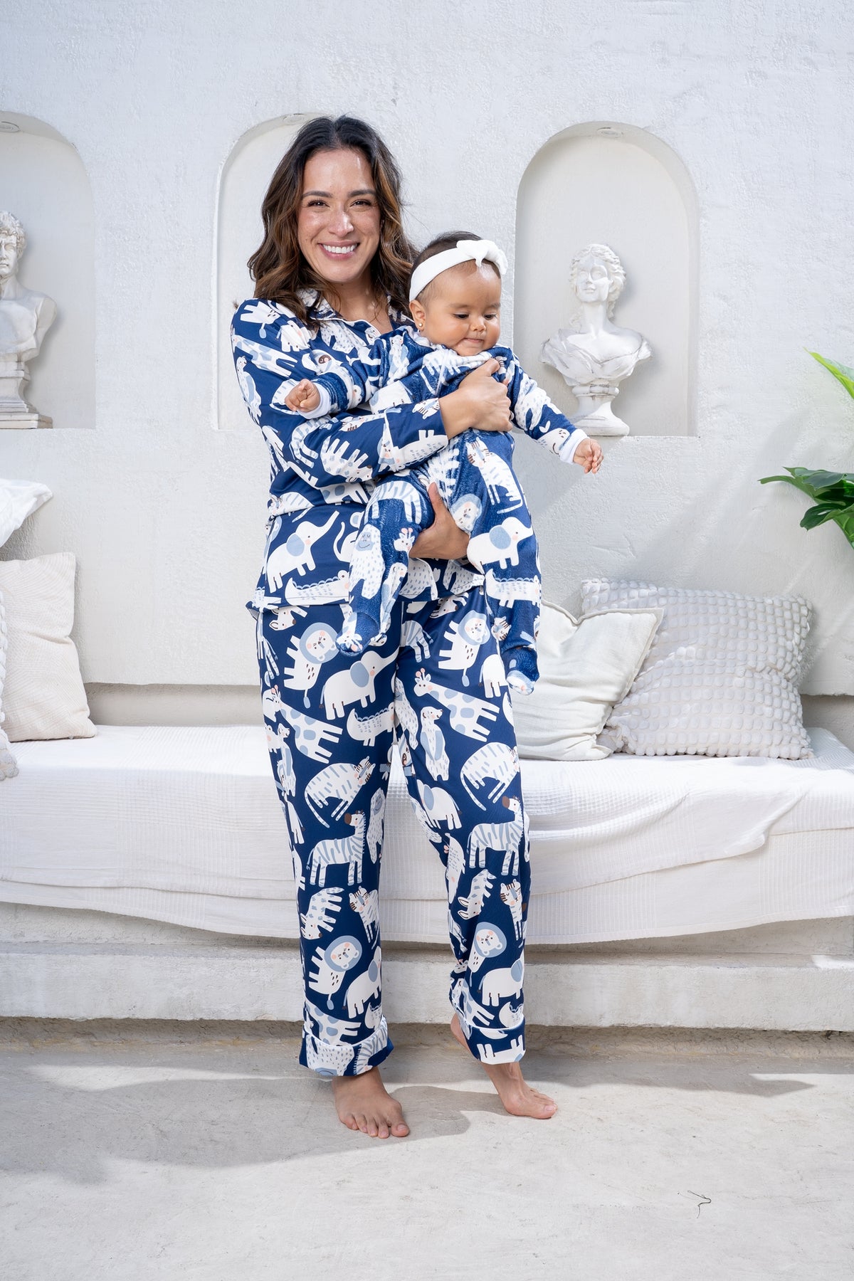 Jungle Animals Blue - Camisa Manga Larga y Pantalon