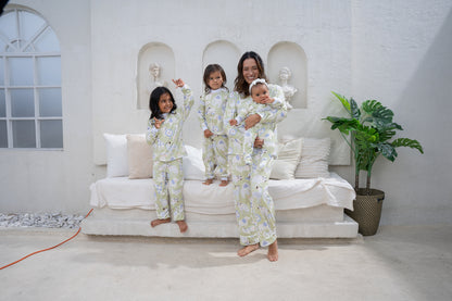 Jungle Animals Lemon - Kids: Cuello Redondo y Pantalon