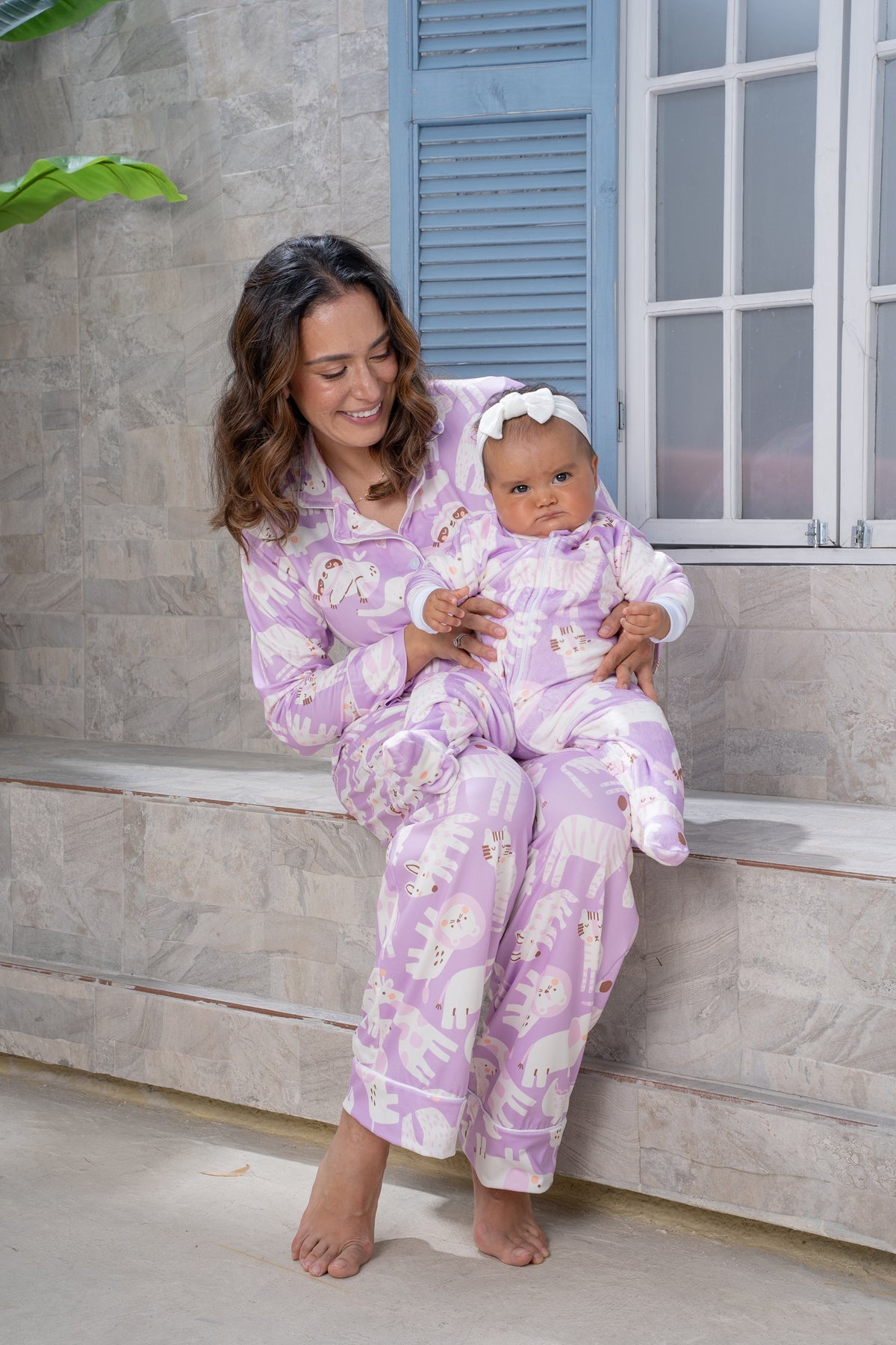 Jungle Animals Lilac - Enterizo de Bebe