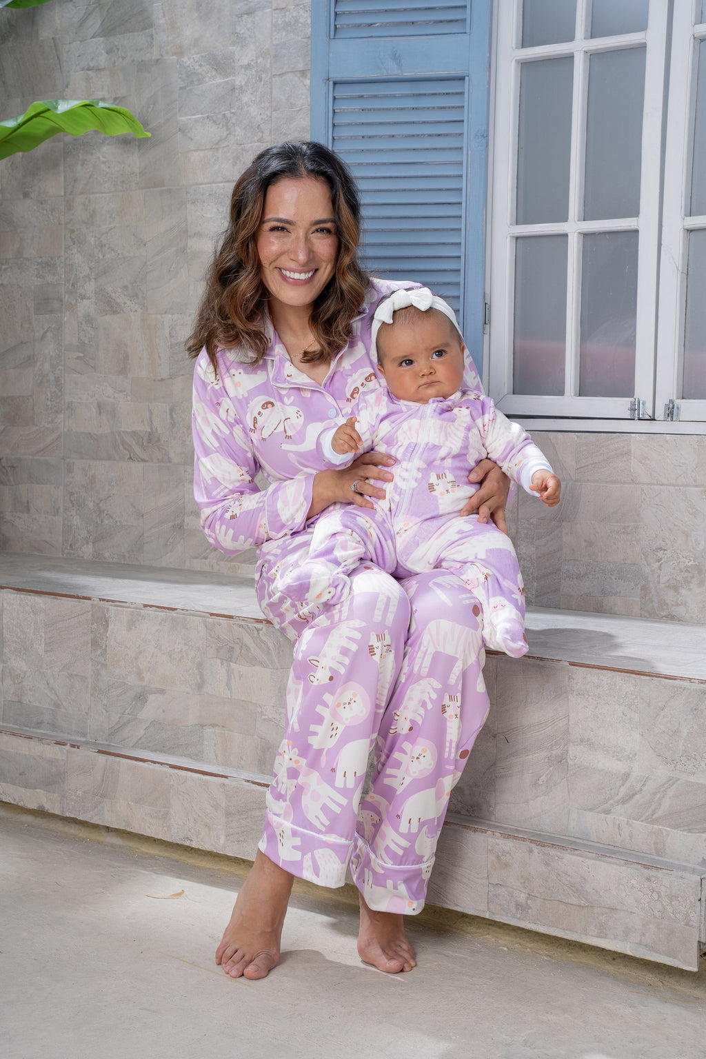Jungle Animals Lilac - Enterizo de Bebe