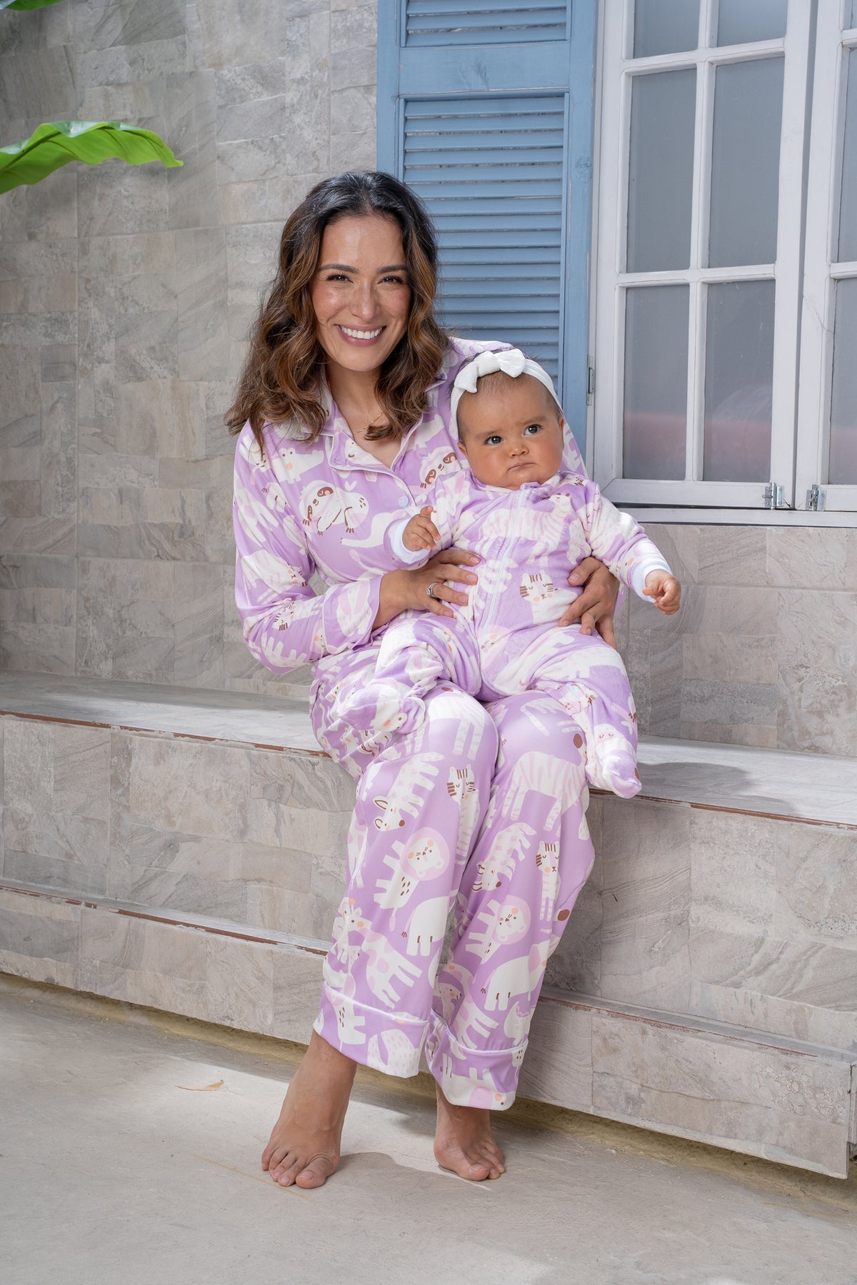 Jungle Animals Lilac - Enterizo de Bebe