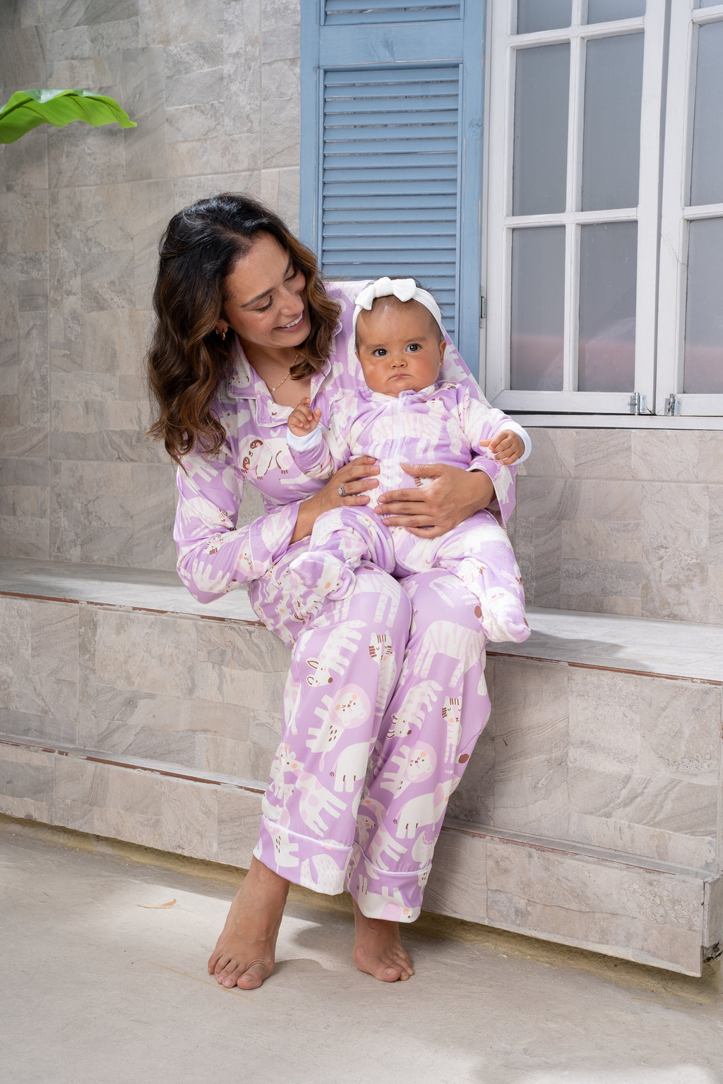 Jungle Animals Lilac - Enterizo de Bebe