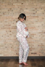 Lirios Rosa - Camisa Manga Larga y Pantalon Maternidad