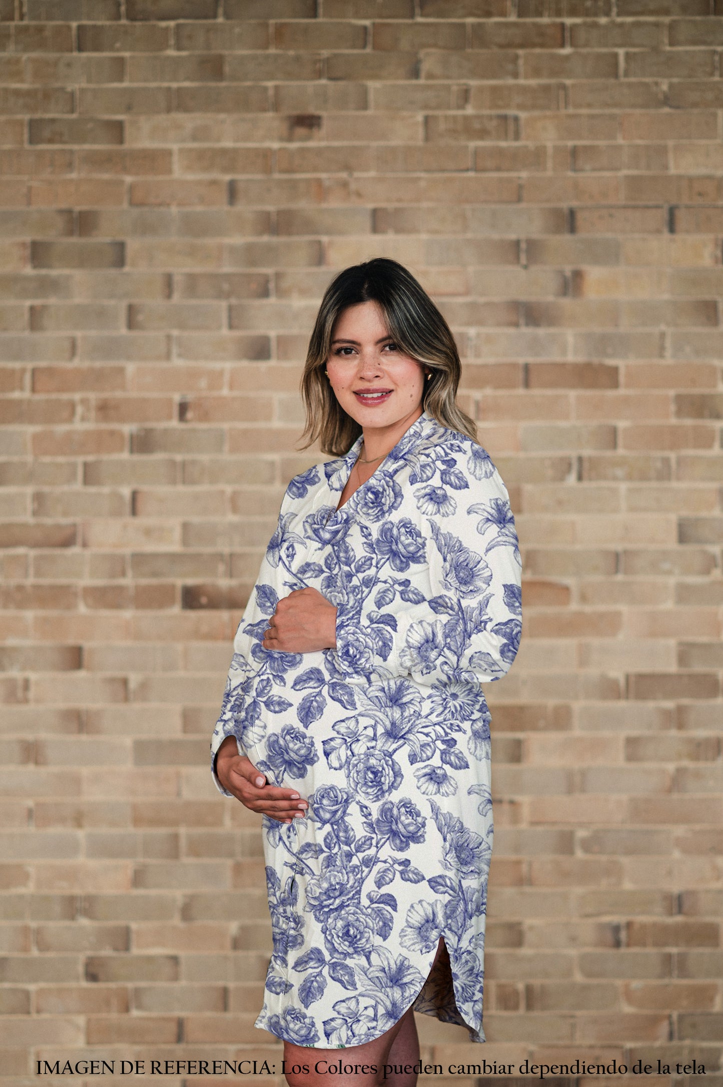 Lirios Azul - Camison Maternidad