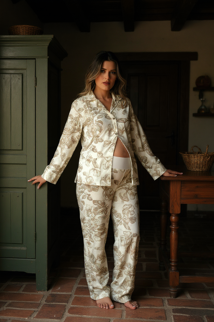 Lirios Mocca - Camisa y Pantalon Maternidad