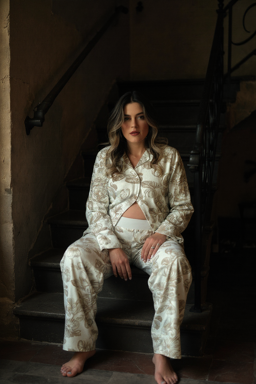 Lirios Mocca - Camisa y Pantalon Maternidad